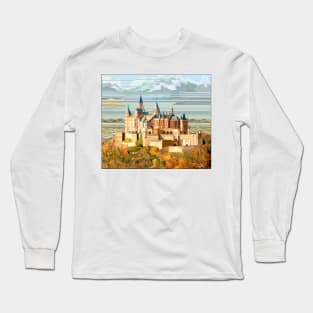 Burg Hohenzollern Pixel Art Long Sleeve T-Shirt